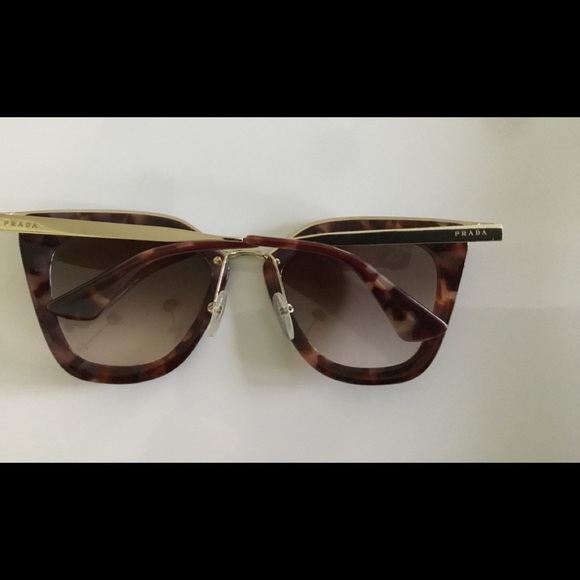 PRADA CAT EYE SUNGLASSES COLOR HAVANA . - Picture 11 of 15